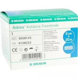 ASKINA Fikseringsbandage kohæsiv 6 cmx20 m, 1 stk