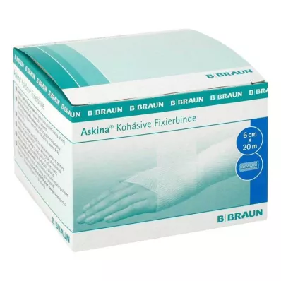 ASKINA Fikseringsbandage kohæsiv 6 cmx20 m, 1 stk