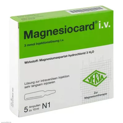 MAGNESIOCARD i.v. injektionsvæske, opløsning, 5X10 ml
