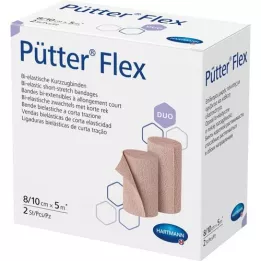 PÜTTER Flex Duo Bandage 8/10 cmx5 m, 2 stk