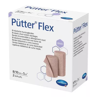 Pütterflex Duo bandage 8 cm / 10 cm x 5 m, 2 stk