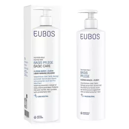 EUBOS FLÜSSIG blå uparfumeret med dispenser, 400 ml