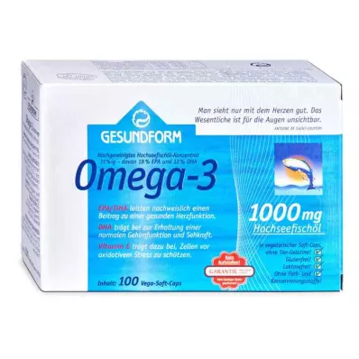 GESUNDFORM Omega-3 1.000 mg Vega Soft Capsules, 100 kapsler