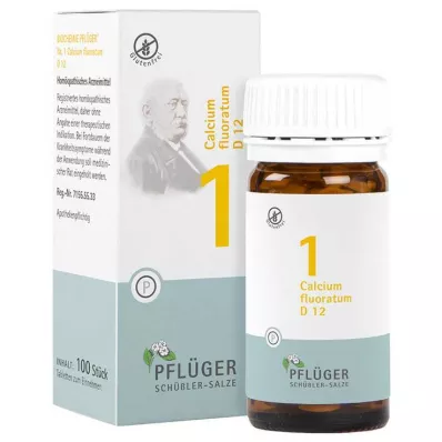 BIOCHEMIE Pflüger 1 Calcium fluoratum D 12 tabletter, 100 stk BIOCHEMIE Pflüger 1 Calcium fluoratum D 12 tabletter, 100 stk