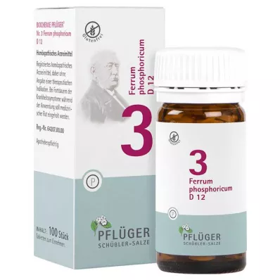Biochemistry Pflueger 3 Ferrum phosphoricum D 12 tabletter, 100 stk