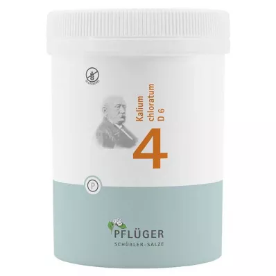 BIOCHEMIE Pflüger 4 Kalium chloratum D 6 tabletter, 1000 kapsler