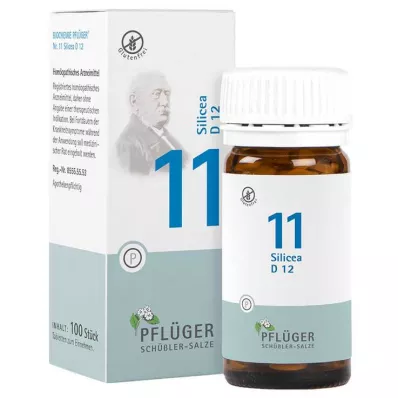 BIOCHEMIE Pflüger 11 Silicea D 12 Tabletter, 100 Kapsler BIOCHEMIE Pflüger 11 Silicea D 12 Tabletter, 100 Kapsler