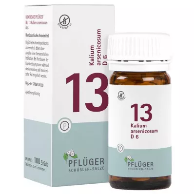 Biokemi Pflueger 13 Kaliumarsen.D 6 tabletter, 100 stk