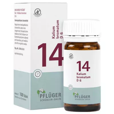 Biochemistry Pflueger 14 kaliumbromat.D 6 tabletter, 100 stk