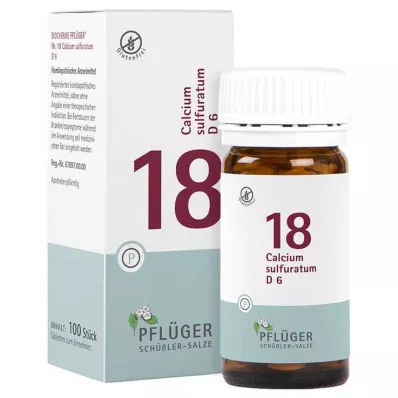Biochemistry Pflueger 18 Calcium sulfuratum D 6 tabletter, 100 stk