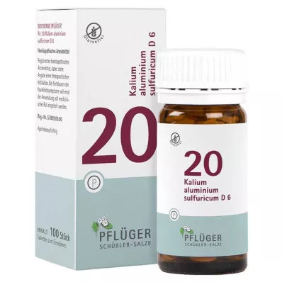 Biochemistry Pflueger 20 Kaliumaluminium sulfuricum D 6 tabletter, 100 stk