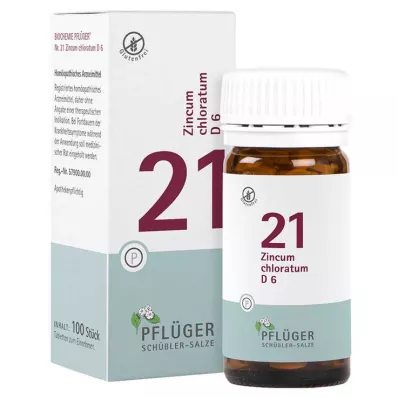 Biochemistry Pflueger 21 Zincum chloratum D 6 tabletter, 100 stk