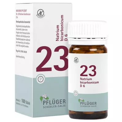 Biochemistry Pflueger 23 natriumbicarbon.D 6 tabletter, 100 stk Biochemistry Pflueger 23 natriumbicarbon.D 6 tabletter, 100 stk