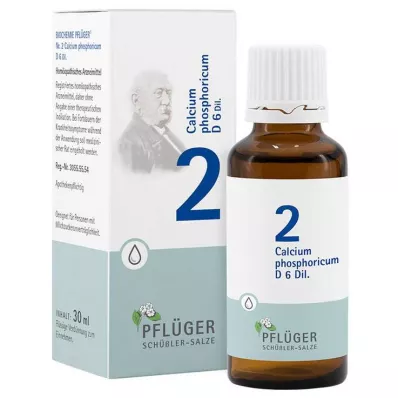 Biochemistry Pflueger 2 Calcium phosphoricum D 6 dråber, 30 ml