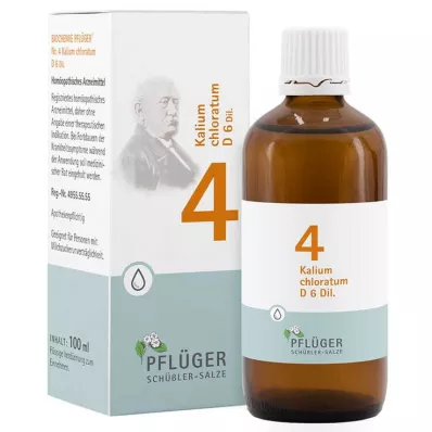 Biochemistry Pflueger 4 Kaliumchloratum D 6 dråber, 100 ml