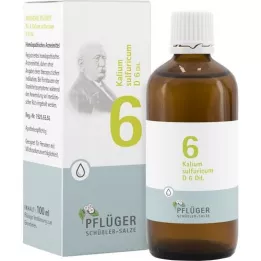 BIOCHEMIE Pflüger 6 Kalium sulfuricum D 6 dråber, 100 ml