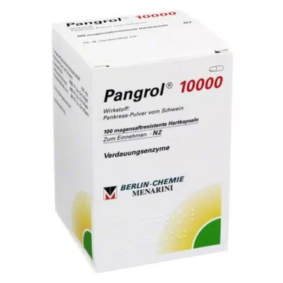 PANGROL 10.000 hårde kapsler med enterisk belagt skal, 100 stk