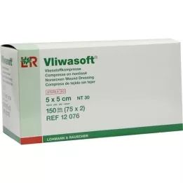 VLIWASOFT Ikke-vævede kompresser 5x5 cm sterile 4l, 150 stk