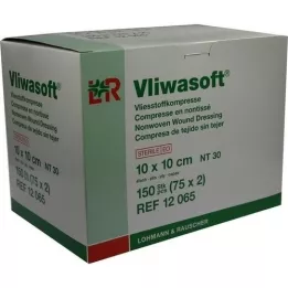 VLIWASOFT Ikke-vævede kompresser 10x10 cm sterile 4l, 150 stk