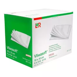VLIWASOFT Ikke-vævede kompresser 10x10 cm sterile 4l, 150 stk