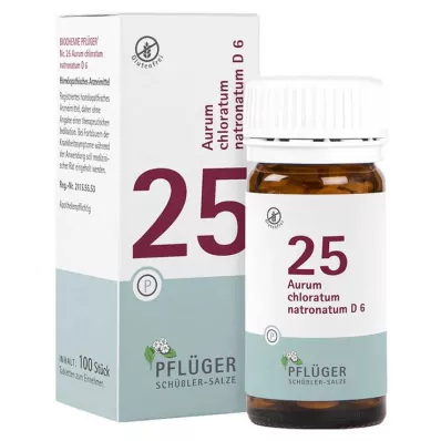 BIOCHEMIE Pflüger 25 Aurum chlorat.natron.D 6 Tab. 100 stk