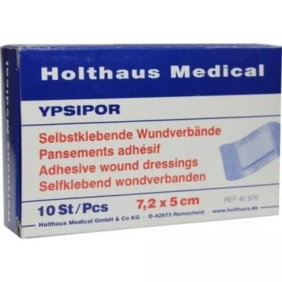 WUNDVERBAND Ypsipor steril 5x7,2 cm, 10 stk