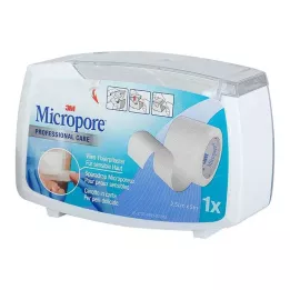 MICROPORE Ikke-vævet plaster 2,5 cmx5 w.Abr.1530NP-1SD, 1 stk