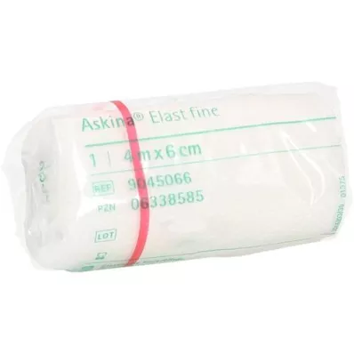 ASKINA Elast Fine bandage 6 cmx4 m cellofan-indpakket, 1 stk