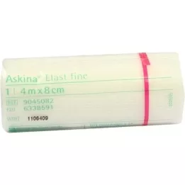 ASKINA Elast Fine bandage 8 cmx4 m cellofanindpakket, 1 stk