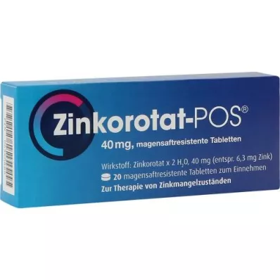 ZINKOROTAT POS enterotabletter, 20 stk