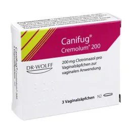 CANIFUG Cremolum 200 vaginale suppositorier, 3 stk