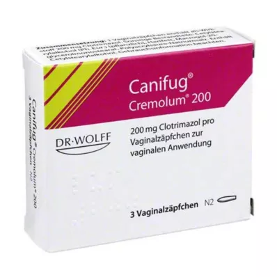 CANIFUG Cremolum 200 vaginale suppositorier, 3 stk