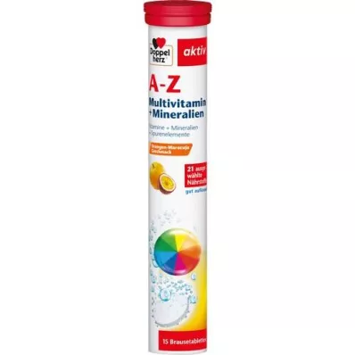 DOPPELHERZ A-Z Multivitamin+Mineral brusetabletter, 15 stk