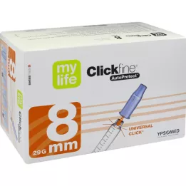 MYLIFE Clickfine AutoProtect pennenåle 8 mm 29 G, 100 stk
