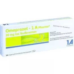 OMEPRAZOL-1A Pharma 20 mg mod halsbrand HKM, 14 stk