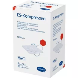 ES-KOMPRESSEN steril 5x5 cm 12x bulkpakke, 20X5 stk