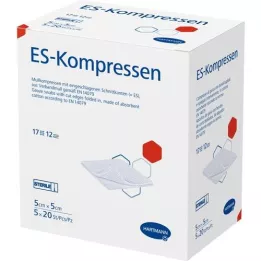 ES-KOMPRESSEN steril 5x5 cm 12x bulkpakke, 5X20 stk