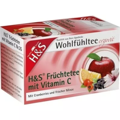 H&amp;S Frugt med C-vitamin filterpose, 20X2,7 g