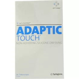 ADAPTIC Touch 5x7,6 cm ikke-hæftende silikone-sårbandage, 10 stk