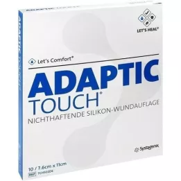 ADAPTIC Touch 7,6x11 cm ikke-hæftende silikone-sårbandage, 10 stk