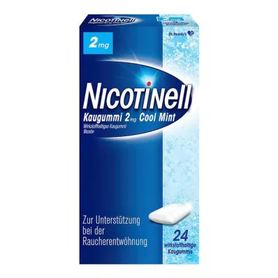 NICOTINELL Tyggegummi Cool Mint 2 mg, 24 stk NICOTINELL Tyggegummi Cool Mint 2 mg, 24 stk