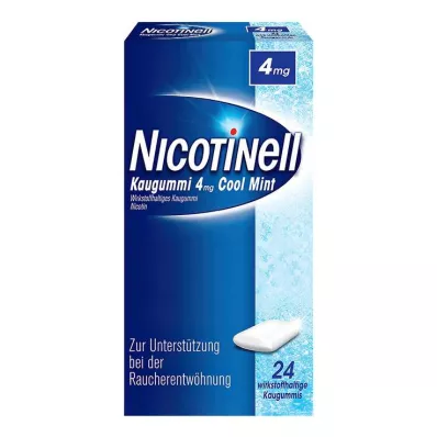 NICOTINELL Tyggegummi Cool Mint 4 mg, 24 stk NICOTINELL Tyggegummi Cool Mint 4 mg, 24 stk
