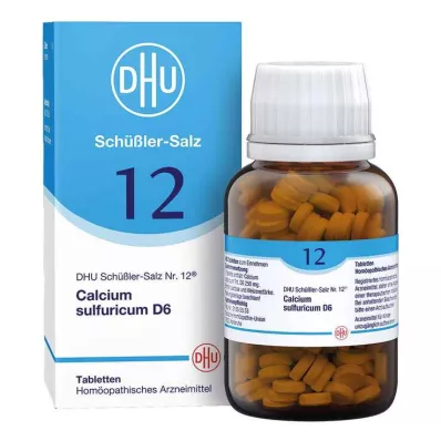 DHU Schüßler salt nr. 12 calciumsulfuricum D6 tabletter, 420 tabletter DHU Schüßler salt nr. 12 calciumsulfuricum D6 tabletter, 420 tabletter