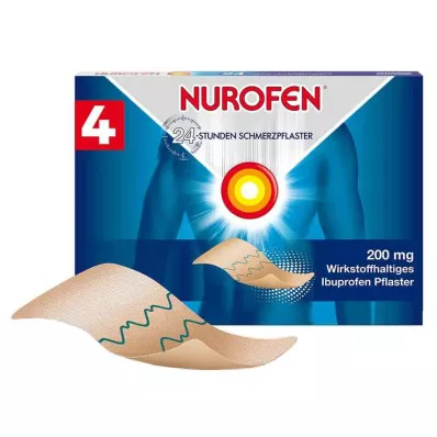 NUROFEN 24-timers smerteplaster 200 mg, 4 stk