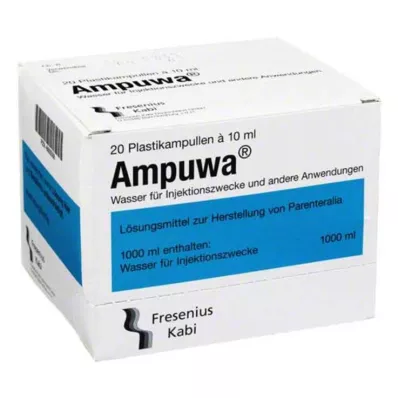 Ampuwa plastampuller til injektion/infusionsopløsning, 20X10 ml
