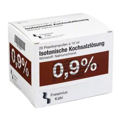 KOCHSALZLÖSUNG 0,9% Pl.Fresenius injektionsopløsning, 20X10 ml