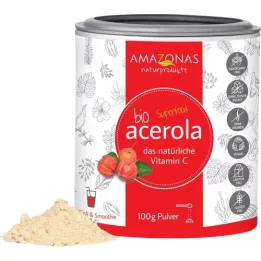 ACEROLA 100 % rent økologisk naturligt C-vitaminpulver, 100 g