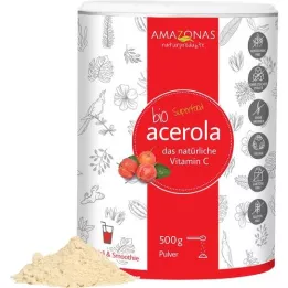 ACEROLA 100% rent økologisk naturligt C-vitaminpulver, 500 g