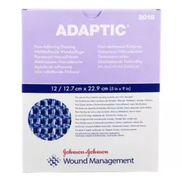 ADAPTIC 12,7x22,9 cm fugtig sårbandage, 12 stk