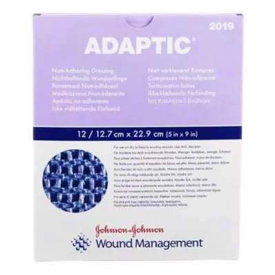 ADAPTIC 12,7x22,9 cm fugtig sårbandage, 12 stk